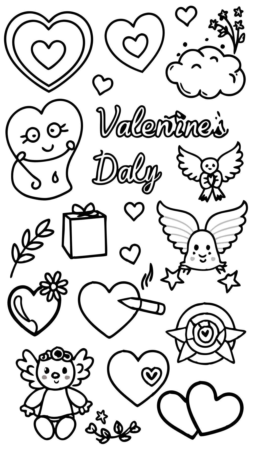 valentine’s coloring pages printable